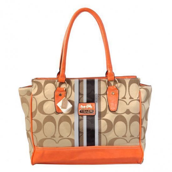 Coach Candace In Signature Medium Khaki Satchels BFP - Click Image to Close